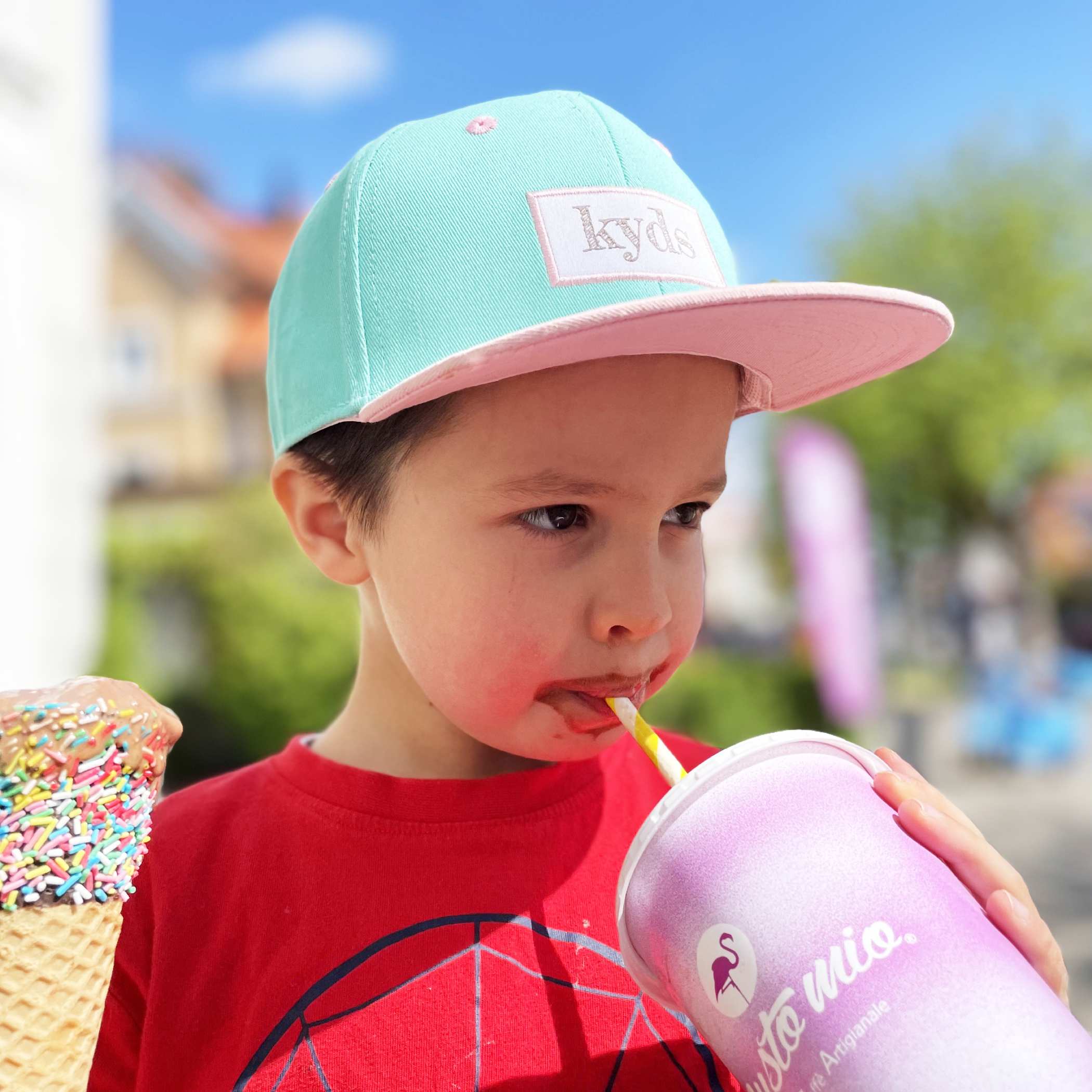 Kinder Snapback Cap - Pure Bubble Gum